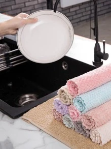 5 bucăți cârpă de curățare simplă aleatorie - Multicolor - Vizualizare 2