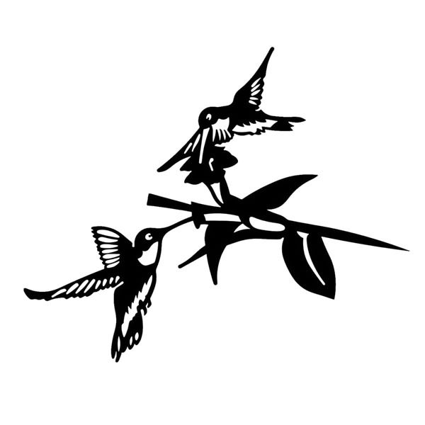 

1pc Bird Shaped Decorative Garden Stake, Black