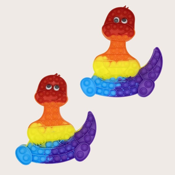 

1pc Dinosaur Shaped Random Push Pop Bubble, Multicolor