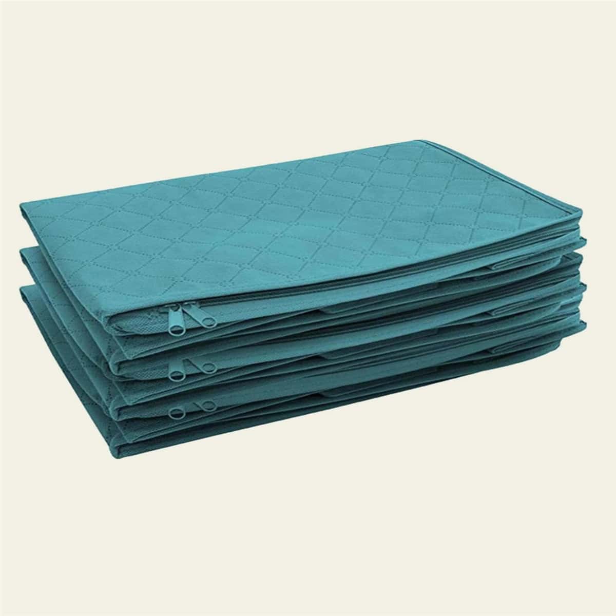 

1pc Geometric Pattern Closet Storage Bag, Blue