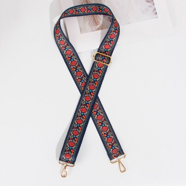 

Floral Graphic Buckle Decor Bag Charm, Multicolor