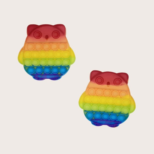 

1pc Owl Shaped Random Push Pop Bubble, Multicolor