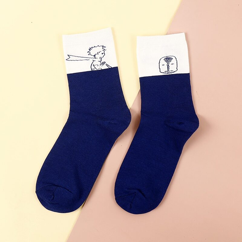 

Figure Graphic Crew Socks, Blue and white