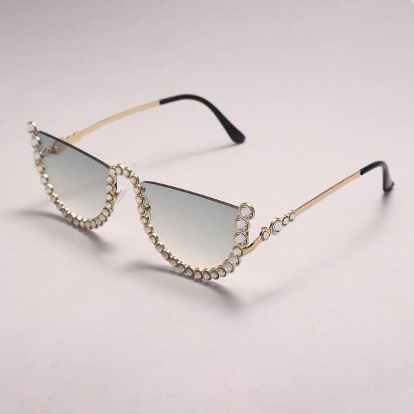 

Rhinestone Decor Sunglasses