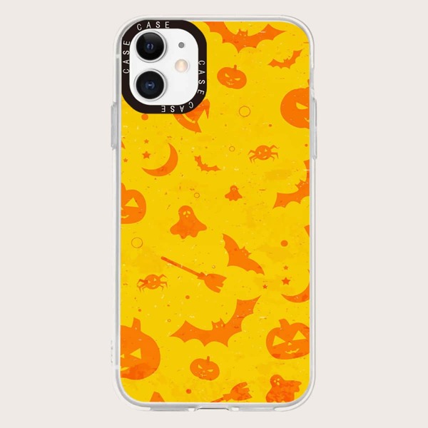 

Halloween Cartoon Graphic Phone Case, Multicolor