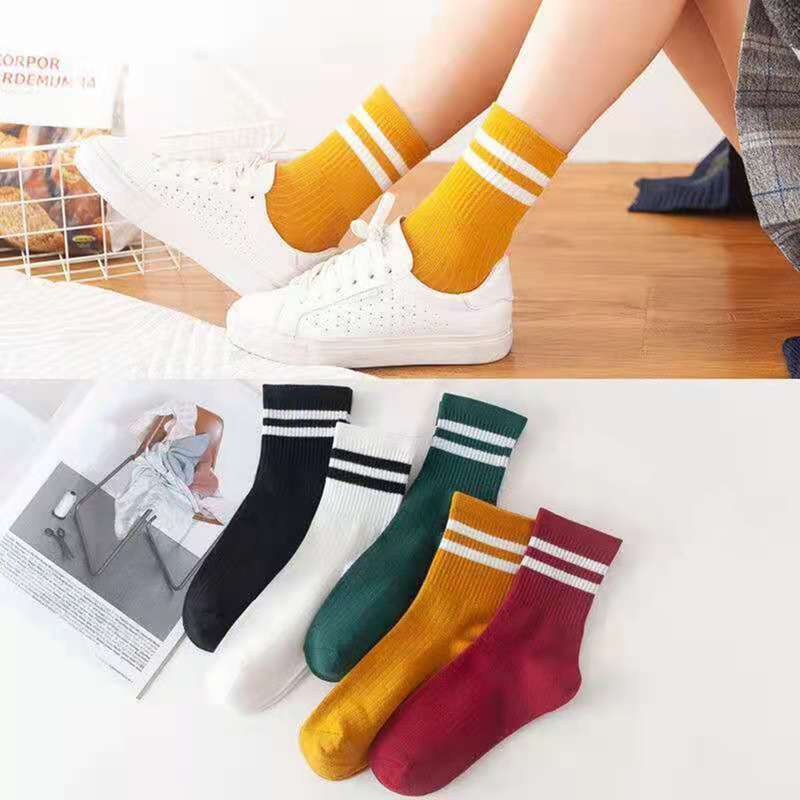 

5pairs Striped Pattern Ankle Socks, Multicolor