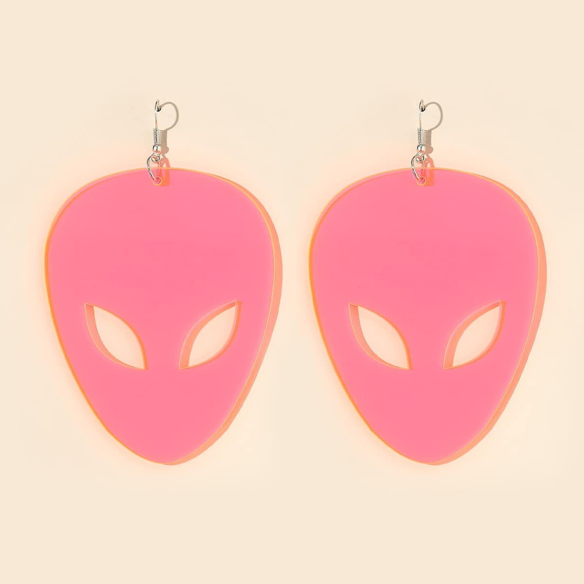 

Alien Drop Earrings, Hot pink