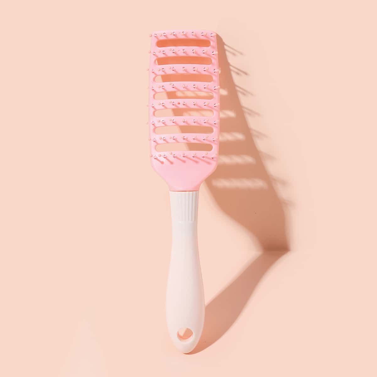 

1pc Hollow Out Hair Brush, Pink