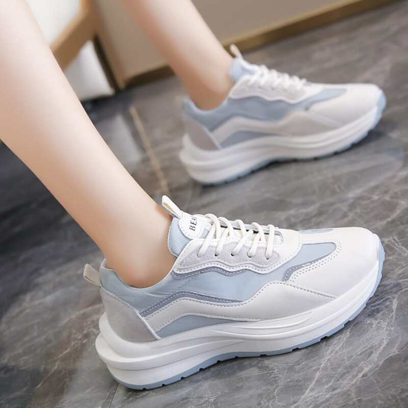 

Lace-up Front Sneakers, White