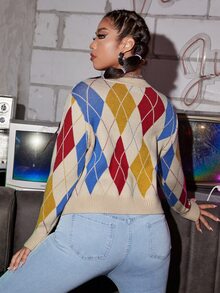 Jersey con patrón de rombo