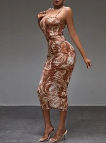 SHEIN SXY Đầm cắt Gợi cảm - Nhiều màu - Xem 3