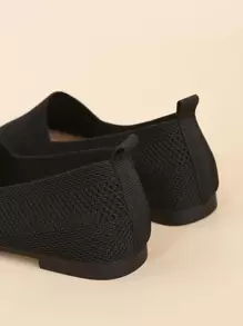女士平底單鞋 - 黑色 - 查看 4