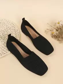 女士平底單鞋 - 黑色 - 查看 5