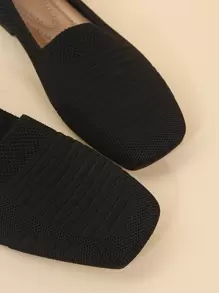 女士平底單鞋 - 黑色 - 查看 7