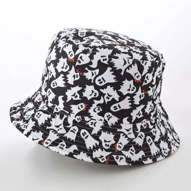 

1pc Halloween Ghost Bucket Hat, Multicolor
