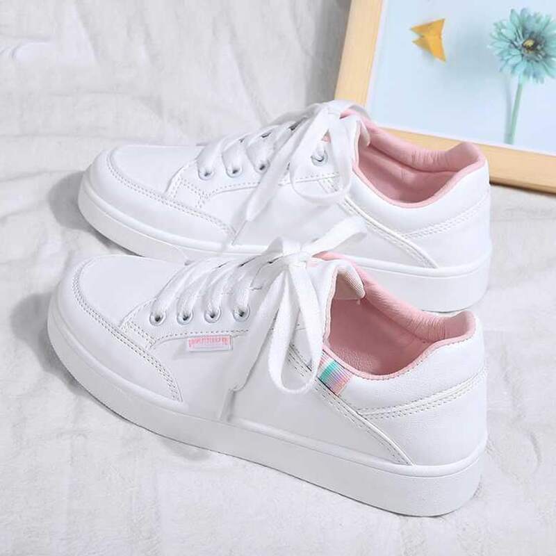 

Lace Up Front Skate Shoes, Pink