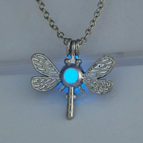 

Animal Charm Luminous Necklace, Silver