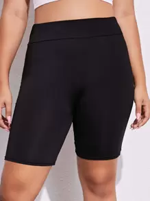 SHEIN EZwear 大碼高腰騎行褲