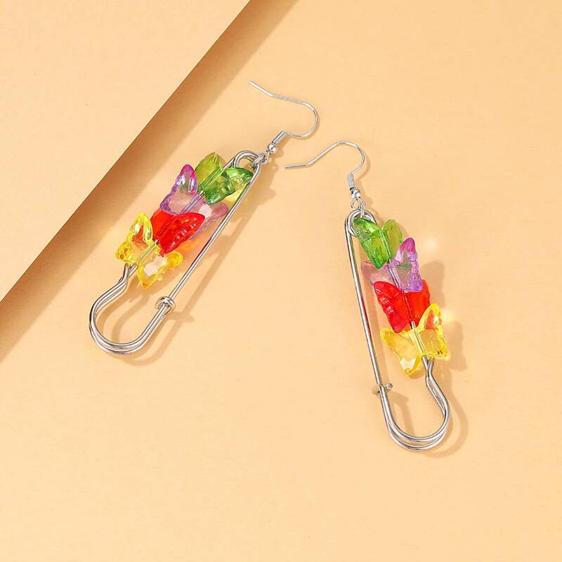 

Butterfly Decor Earrings, Silver