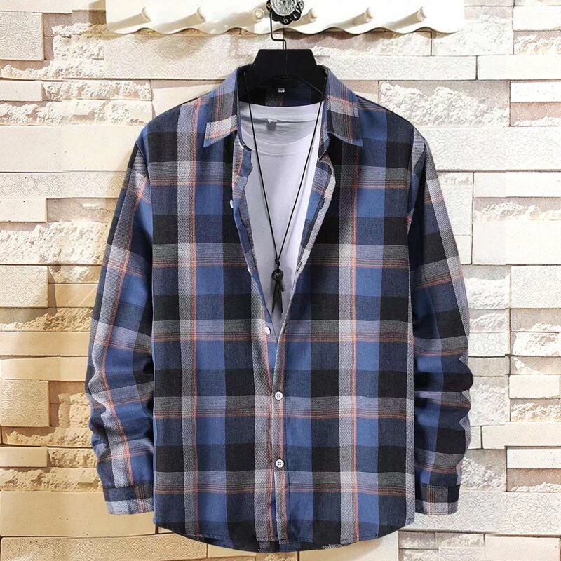 

Guys Plaid Button Front Shirt, Multicolor