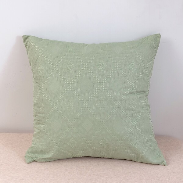 

1pc Plain Pillowcase Without Filler, Green