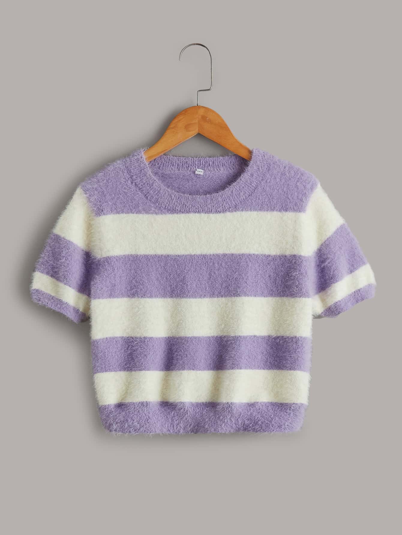 Girls Colourblock Fluffy Knit Jumper - Multicolor - View 1
