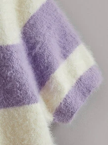 Girls Colourblock Fluffy Knit Jumper - Multicolor - View 3