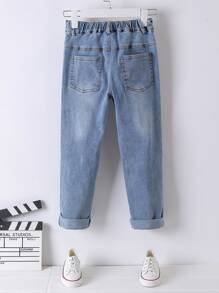 Niños Jeans desgarro con bolsillo oblicuo - Lavado ligero - Ver 2