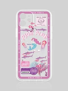 Cartoon Mermaid Phone Case - Multicolor - View 2