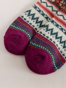 Calcetines de tripulación con estampado de chevron