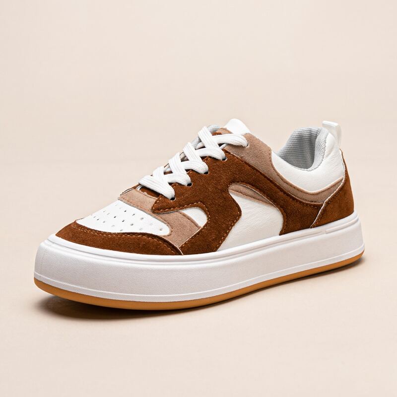 

Colorblock Lace Up Front Skate Shoes, Multicolor