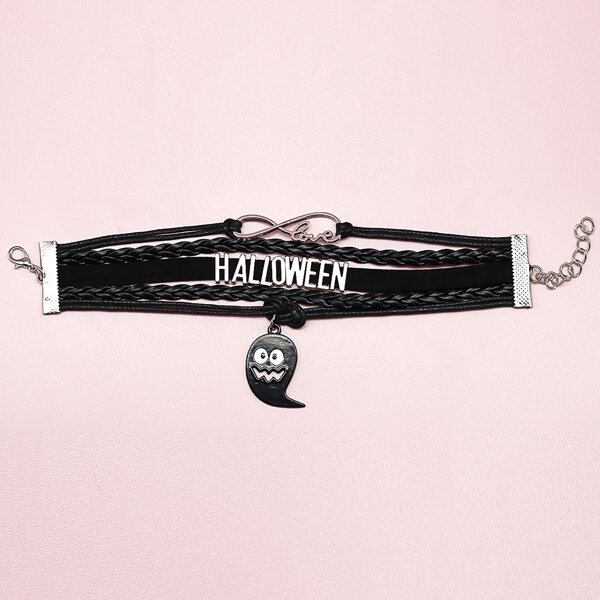 

Halloween Layered Bracelet, Black