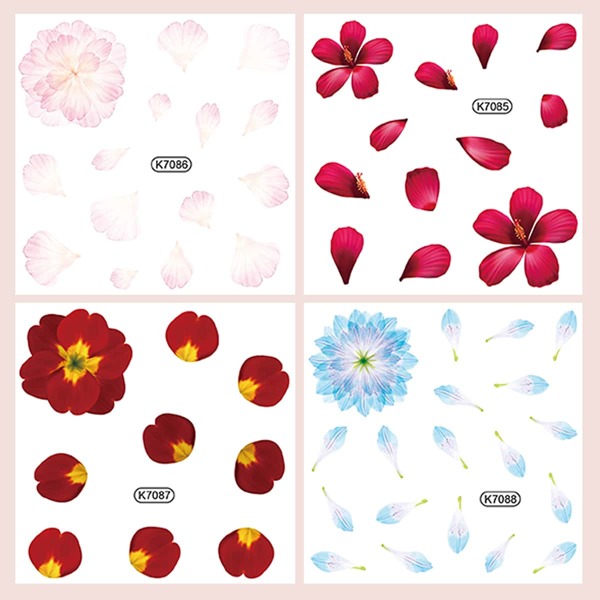 

4sheets Flower Pattern Tattoo Sticker, Multicolor