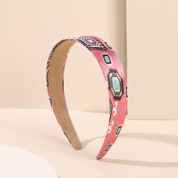 

1pc Graphic Headband, Pink