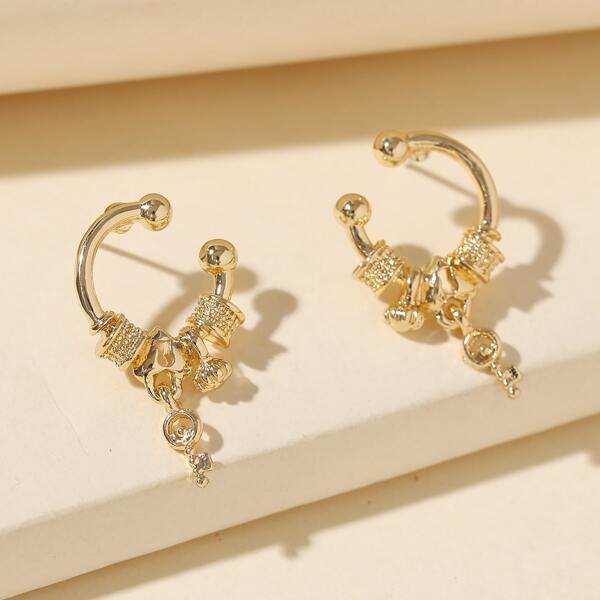 

Key Decor Earrings, Gold