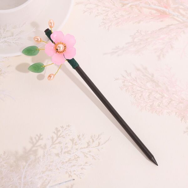 

Flower Decor Hair Pin, Pink