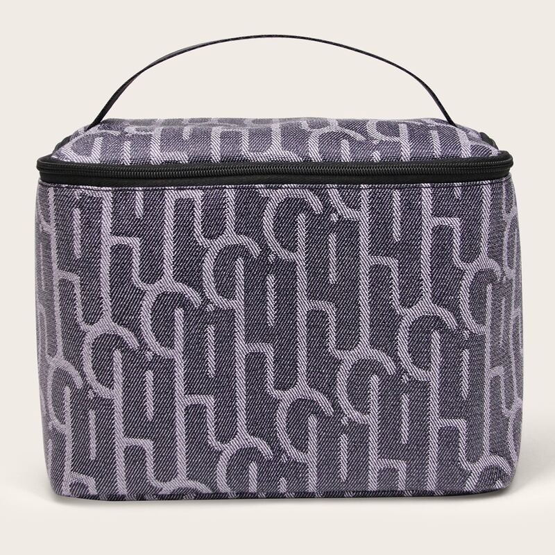 

Graphic Makeup Bag, Navy blue