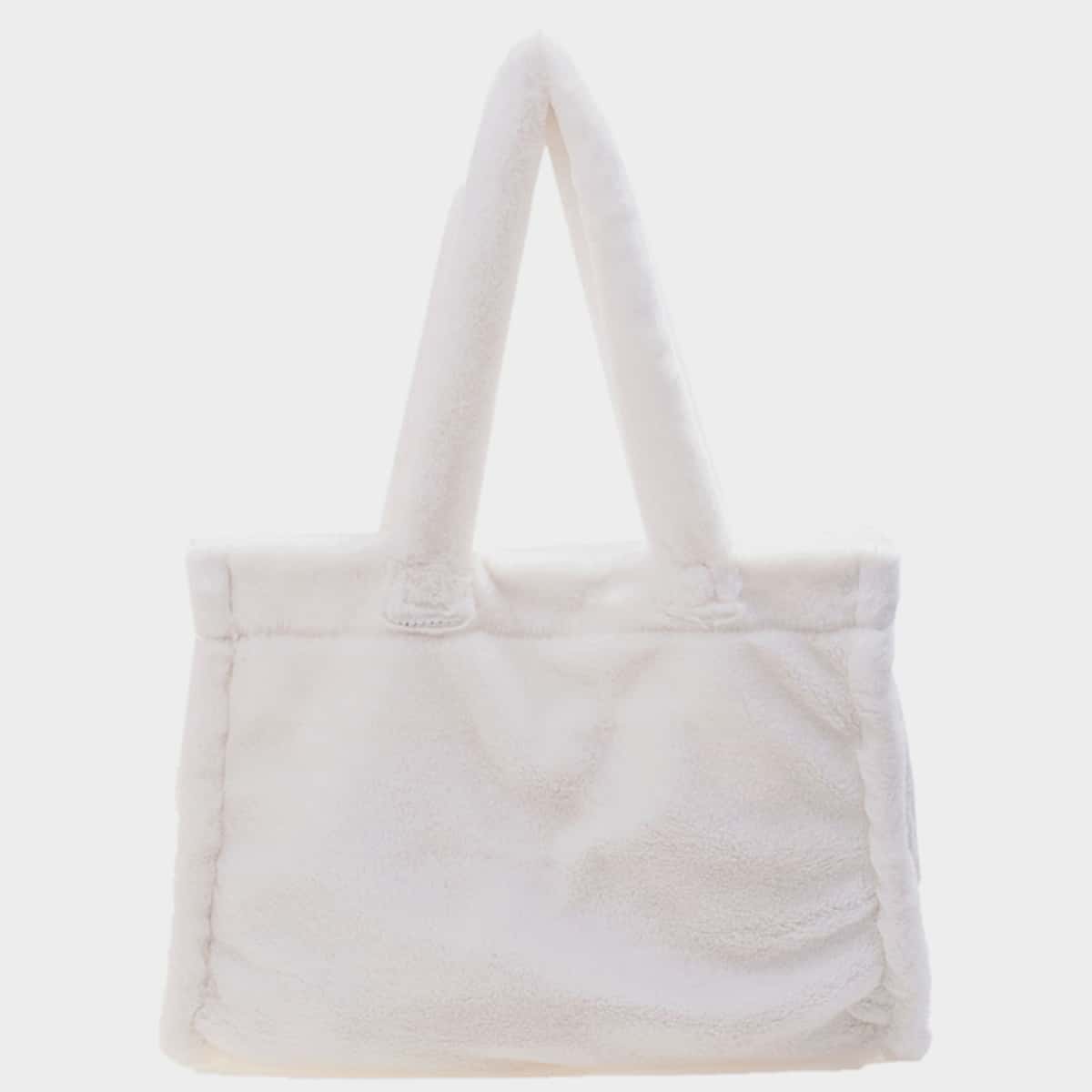 

Fluffy Tote Bag, White