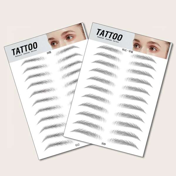 

2sheets Bionic Eyebrow Sticker, Black