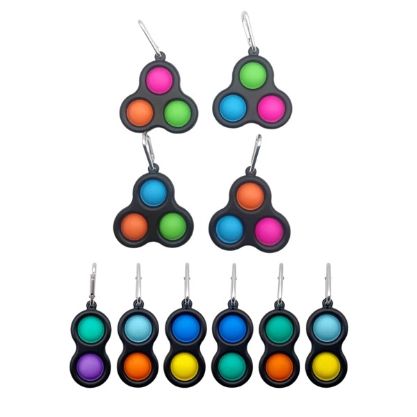 

2pcs Random Color Push Pop Bubble, Multicolor