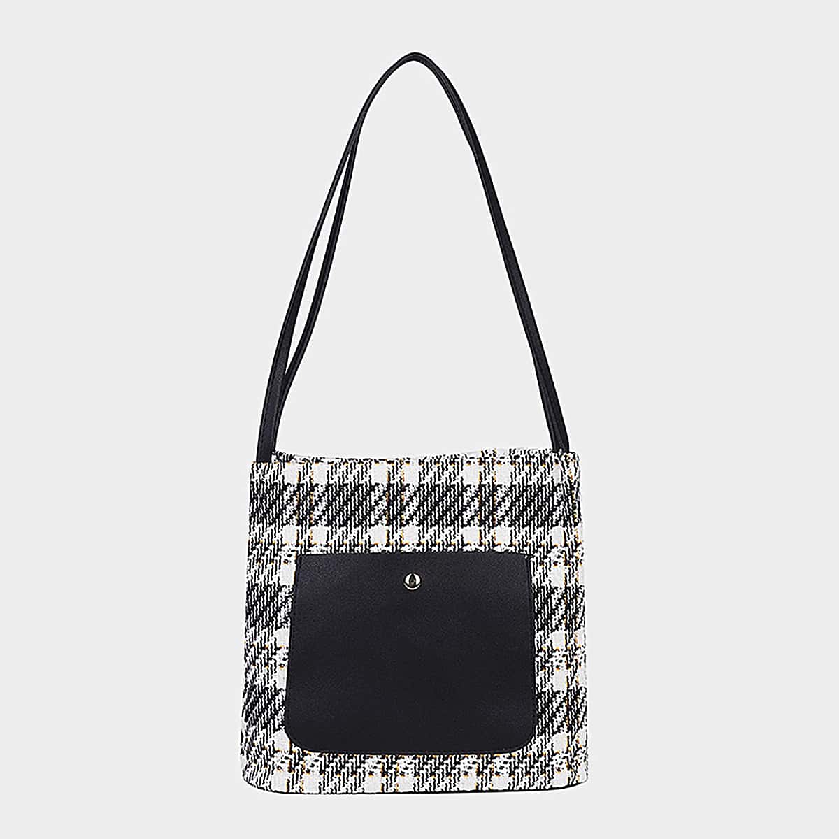 

Tweed Tote Bag, Black