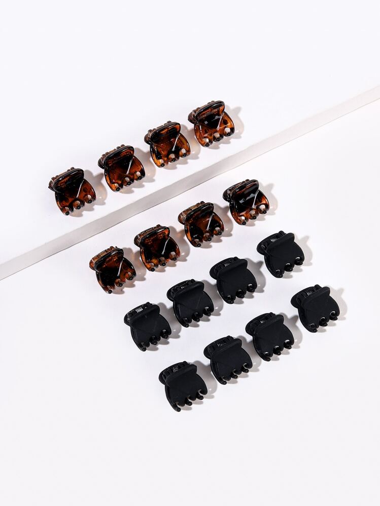 16 piezas Garra de pelo simple - Multicolor - Añade 1