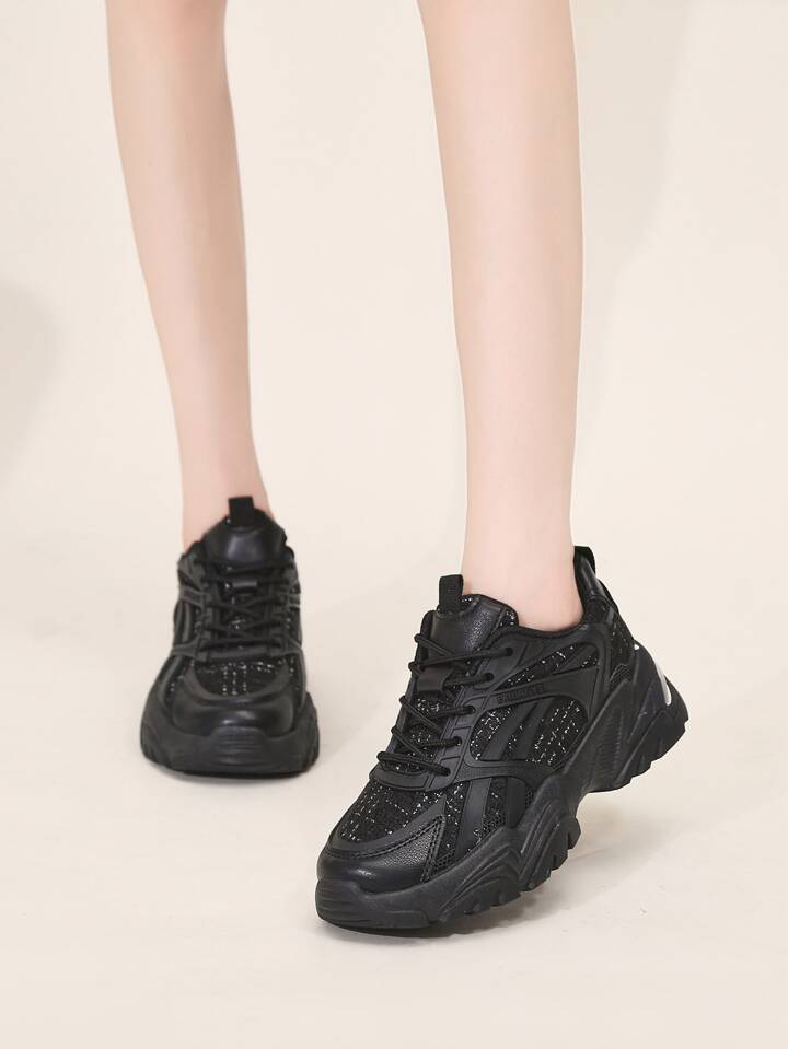 Amazon Running Shoes Chunky Sneakers Mexico Men's Black Textile