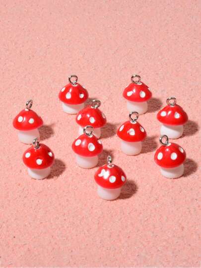 10pcs Mushroom Design Pendant