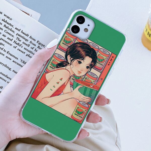 

Girl Painted Phone Case, Multicolor