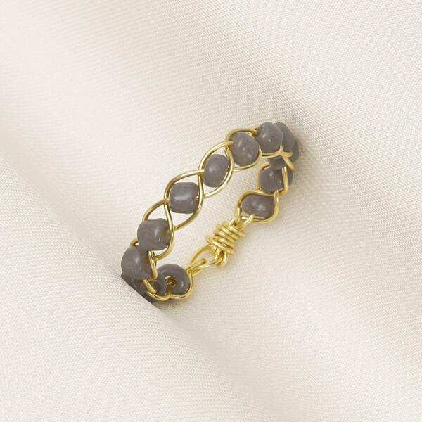 

Bead Decor Ring, Grey