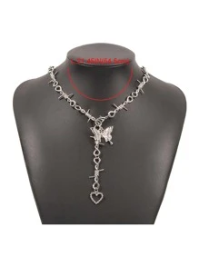 Halloween con bướm trang trí vòng cổ - Bạc - Xem 3