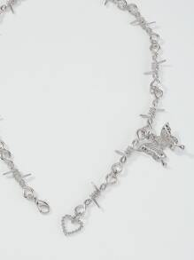 Halloween con bướm trang trí vòng cổ - Bạc - Xem 5