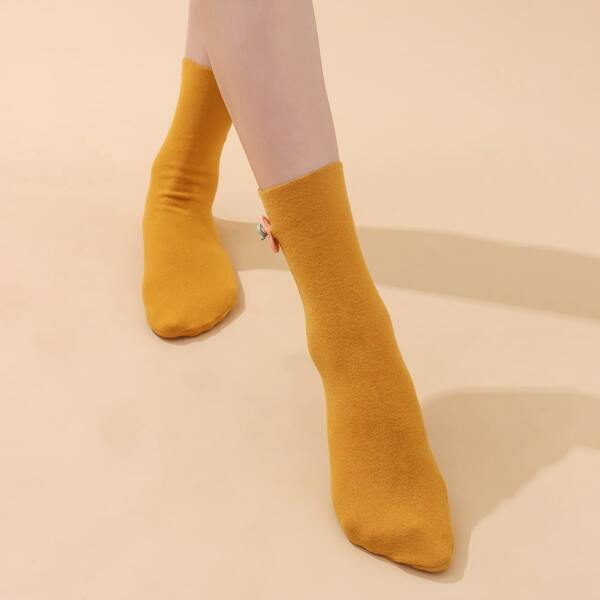 

Bow Decor Crew Socks, Orange