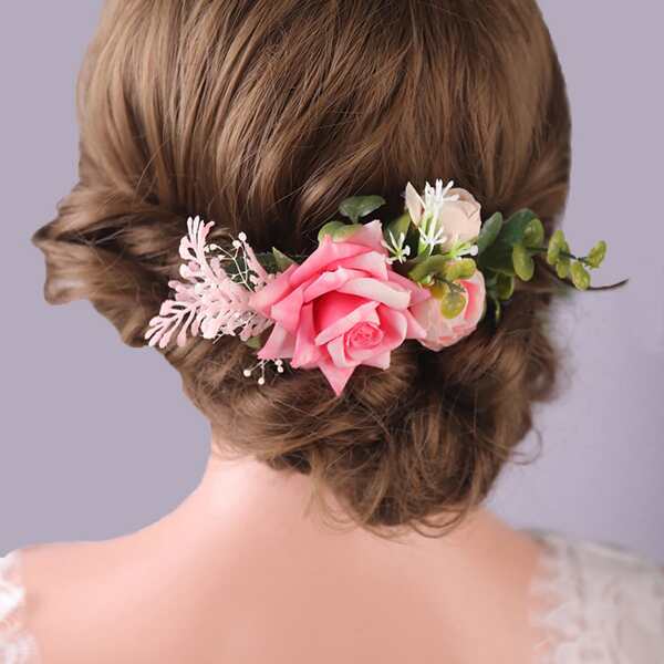 

Flower Decor Hair Pin, Pink
